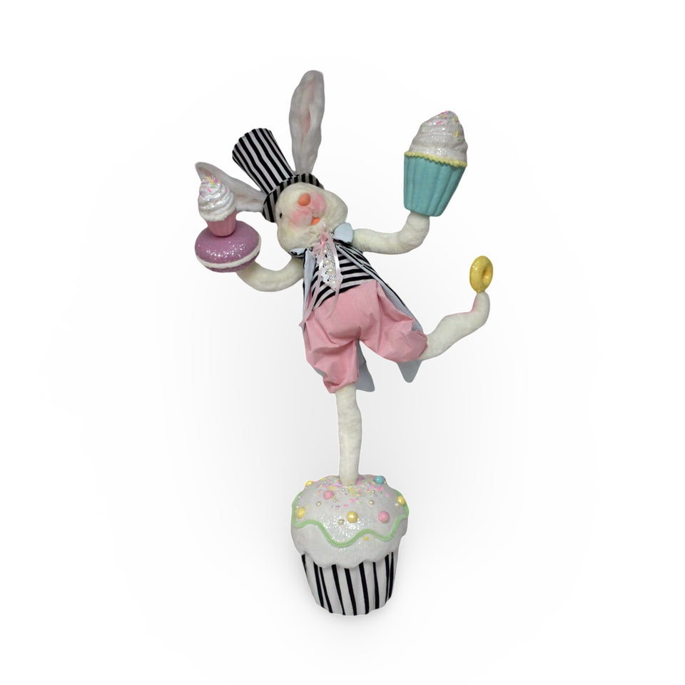 35" MR DANCING BUNNY ON CUPCAKE