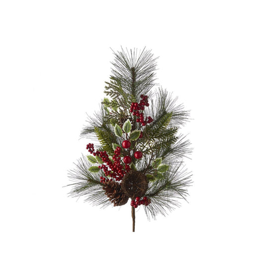 Raz Imports 2021 To Grandmother's House We Go 28-inch Pine And Holly Spray