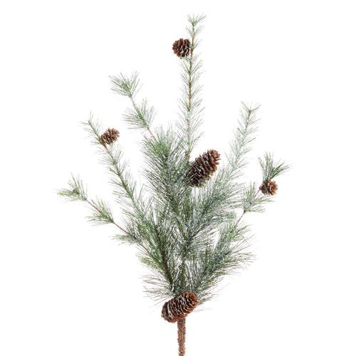 Raz Imports 2023 Natural Noel 28" Iced Pine And Pinecone Spray