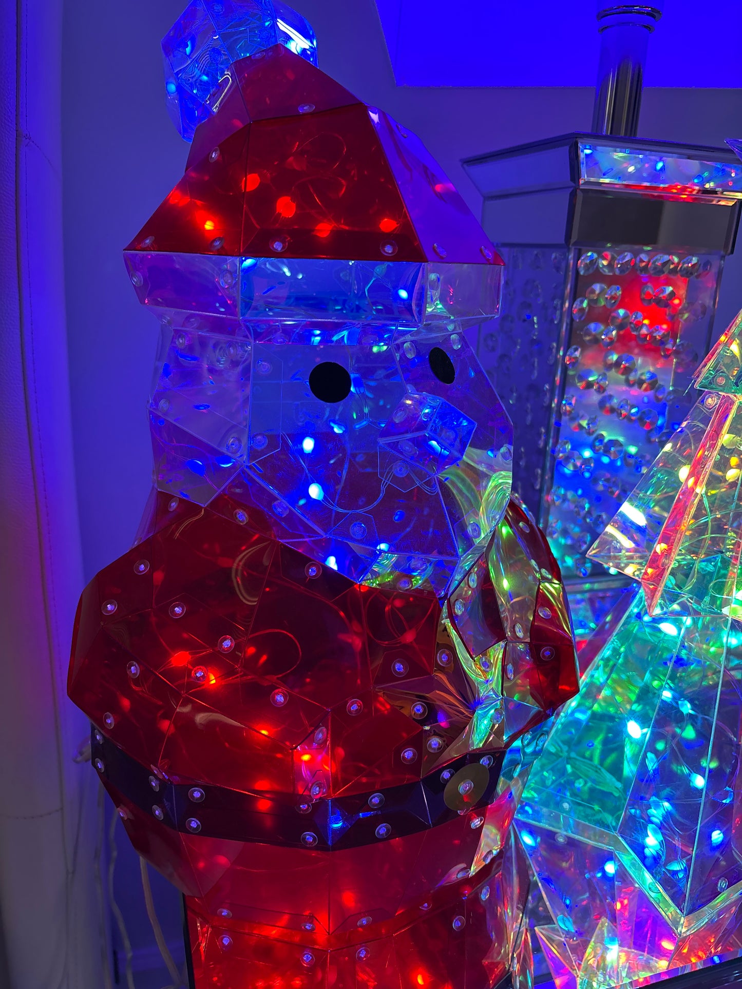 18” Iridescent LED Christmas Santa