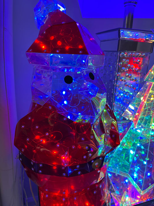 18” Iridescent LED Christmas Santa