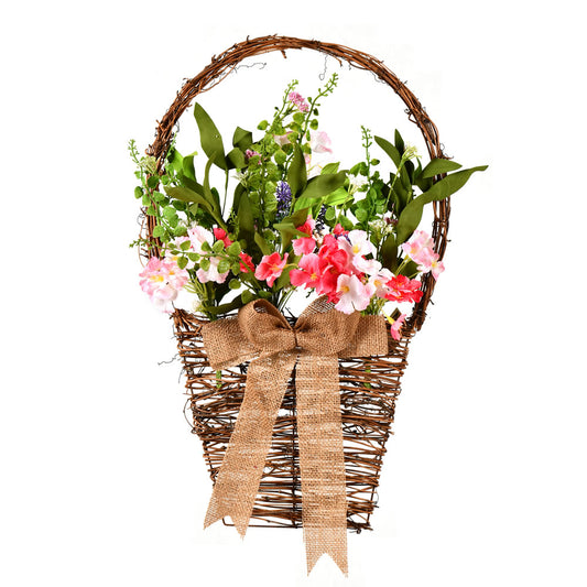 20" Artificial Mixed Flower Basket