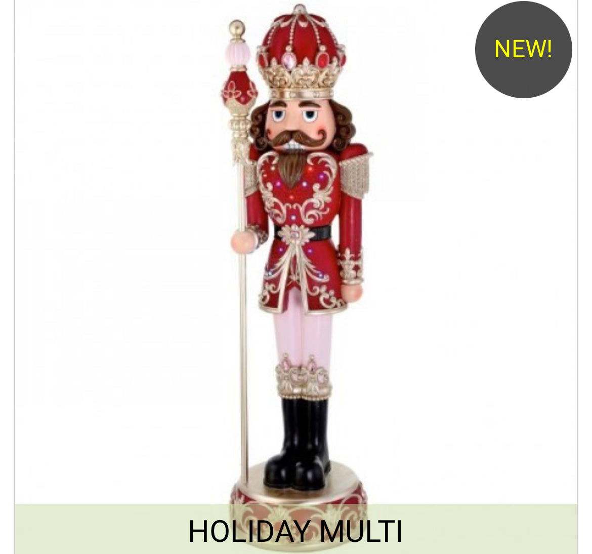 Santa's Sweet Shoppe Collection 60" RESIN LED ROYAL COURT NUTCRACKER