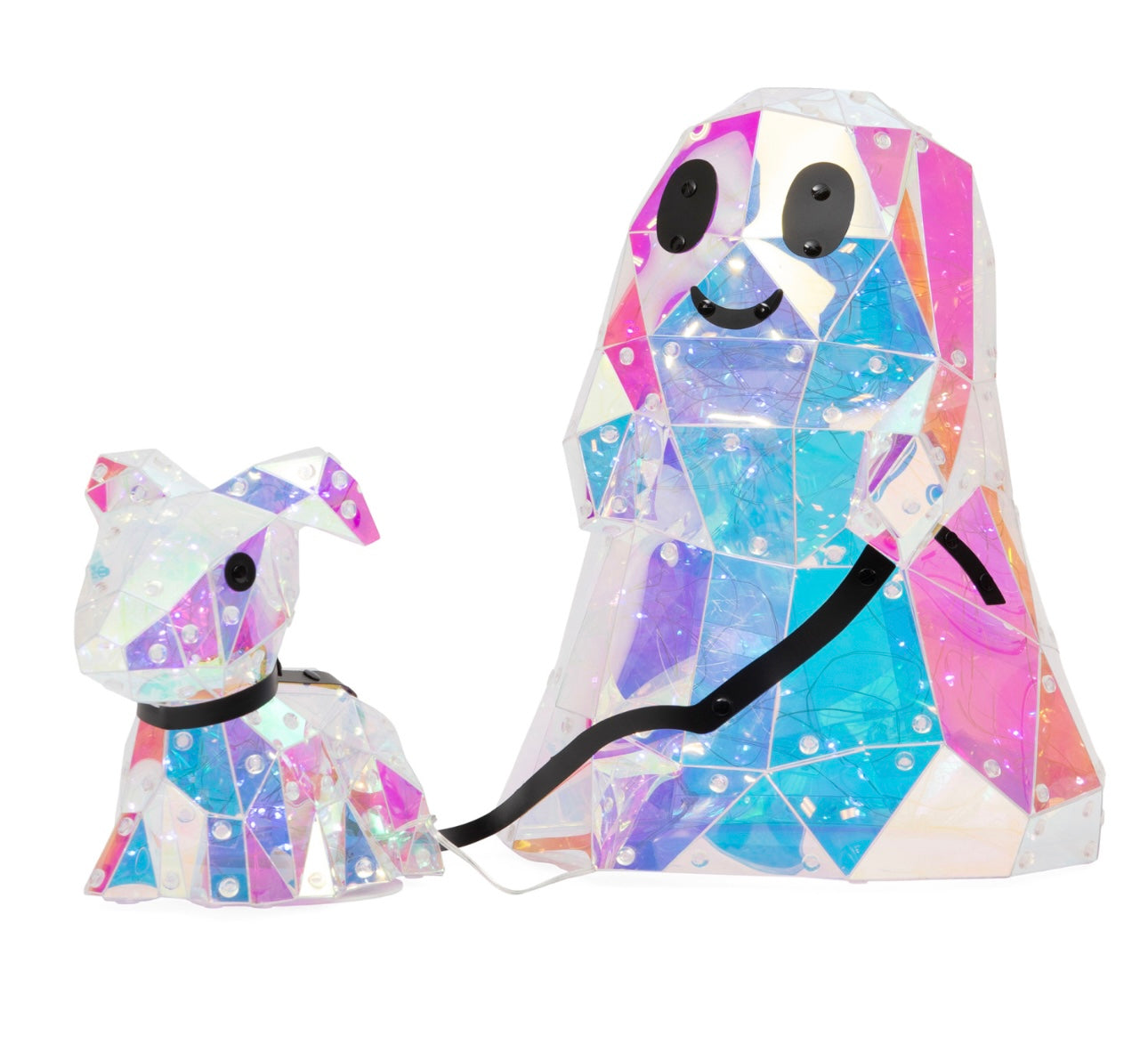 15” Iridescent LED Ghost Walking Dog