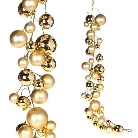 Raz Imports Home for The Holidays 4' Ball Garland, Gold