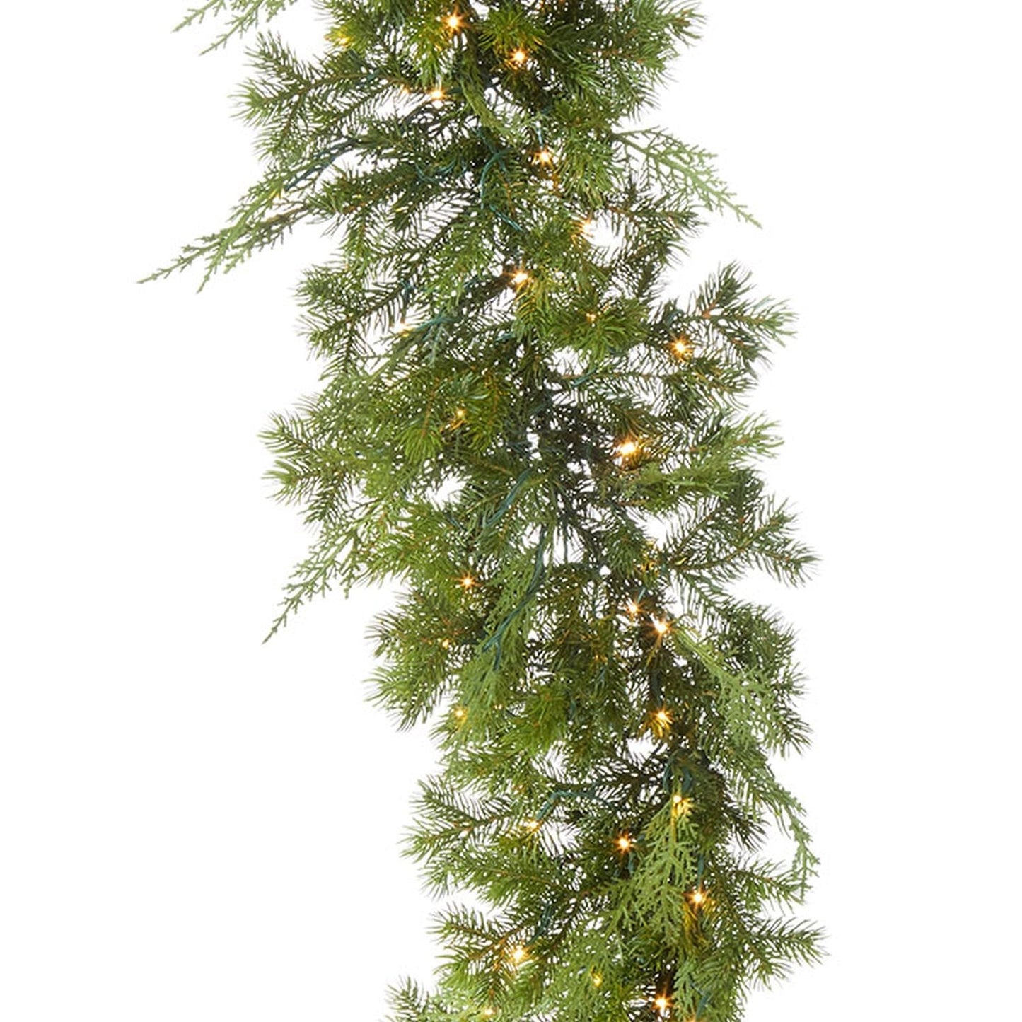 Raz Imports Greenery 9' Snake Light Green Mixed Cedar and Pine Garland