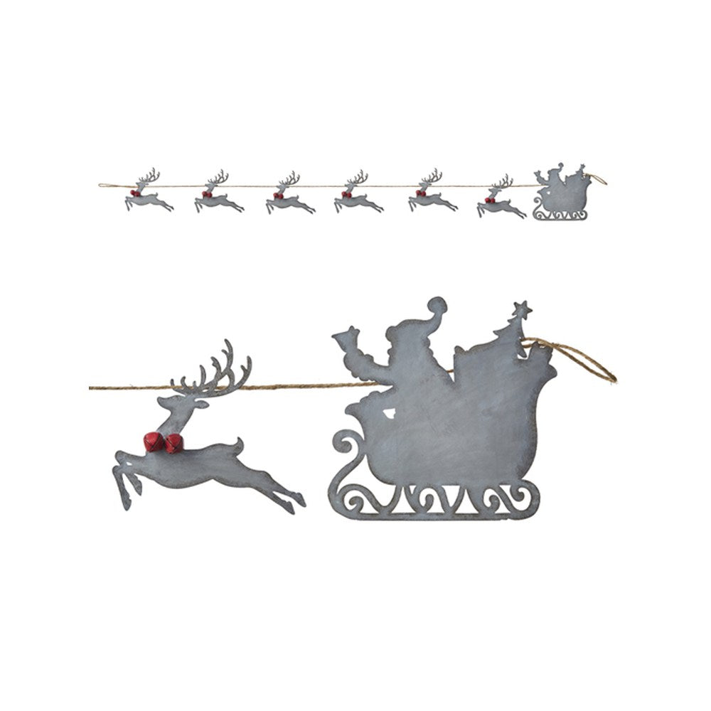 Raz Imports 2021 Dear Santa 5-Foot Santa's Sleigh Garland