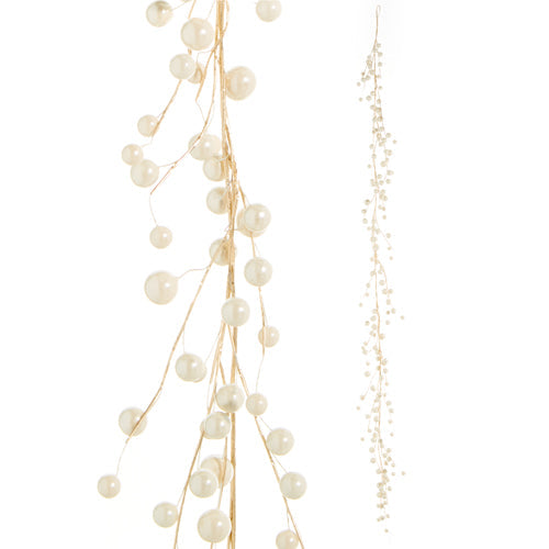 Raz Imports 2023 Charming Holiday 5' Pearl Garland