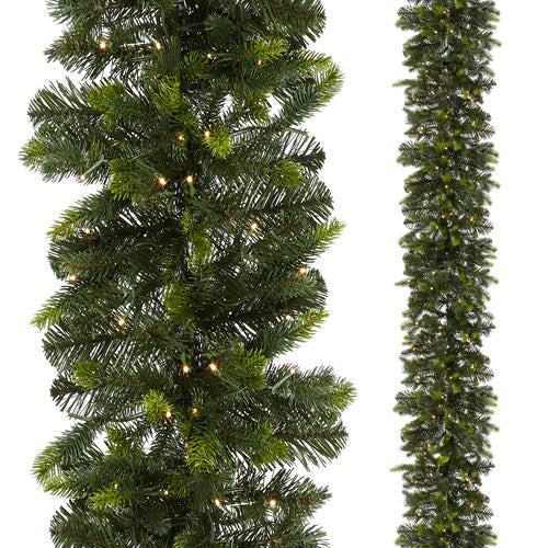 Raz Imports Greenery 2023 9' Snake Light Green Mixed Spruce Garland