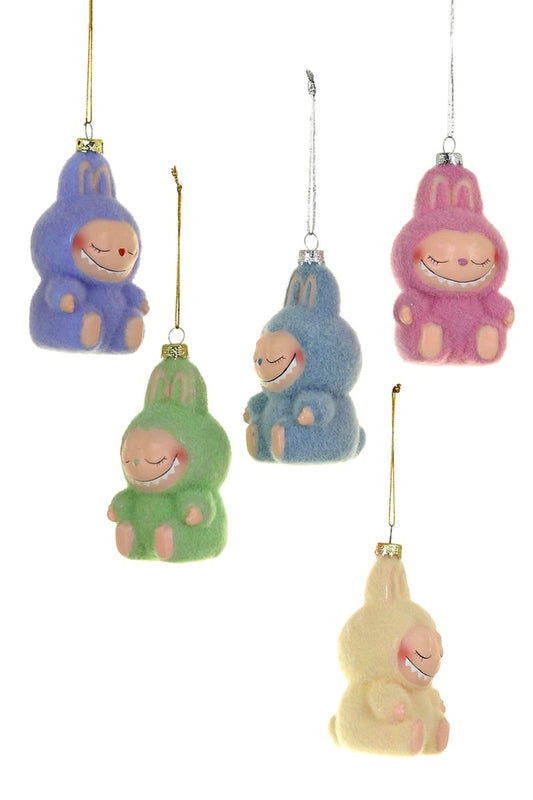 Santa's Sweet Shoppe Collection - 4" GLASS SLEEPING MONSTER ORNAMENT