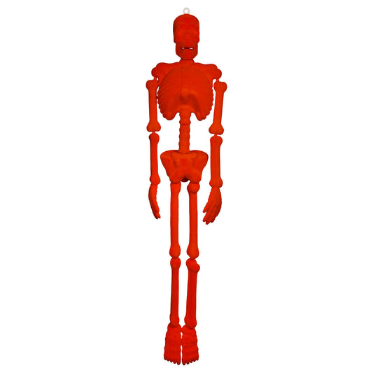 Orange Flocked Skeleton