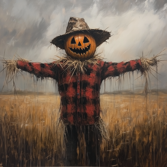 12x12 PUMPKIN SCARECROW - BOXWOOD FRAME