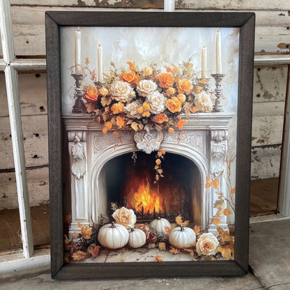 18x24 FALL MANTEL - BOXWOOD FRAME