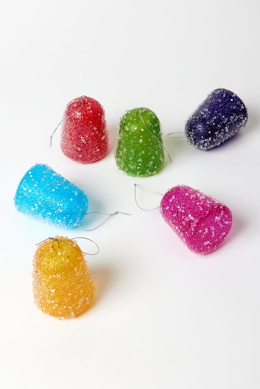 SET OF 6 GIANT GUMDROP ORNAMENTS