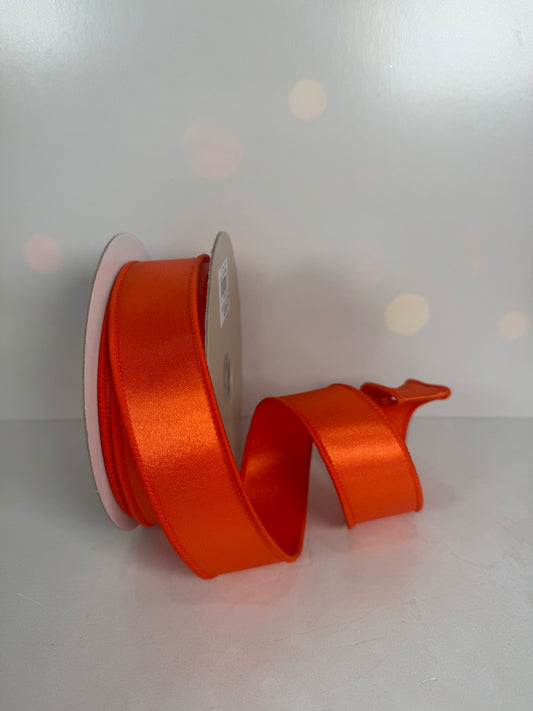 1.5"X10YD SATIN FUSED ORANGE