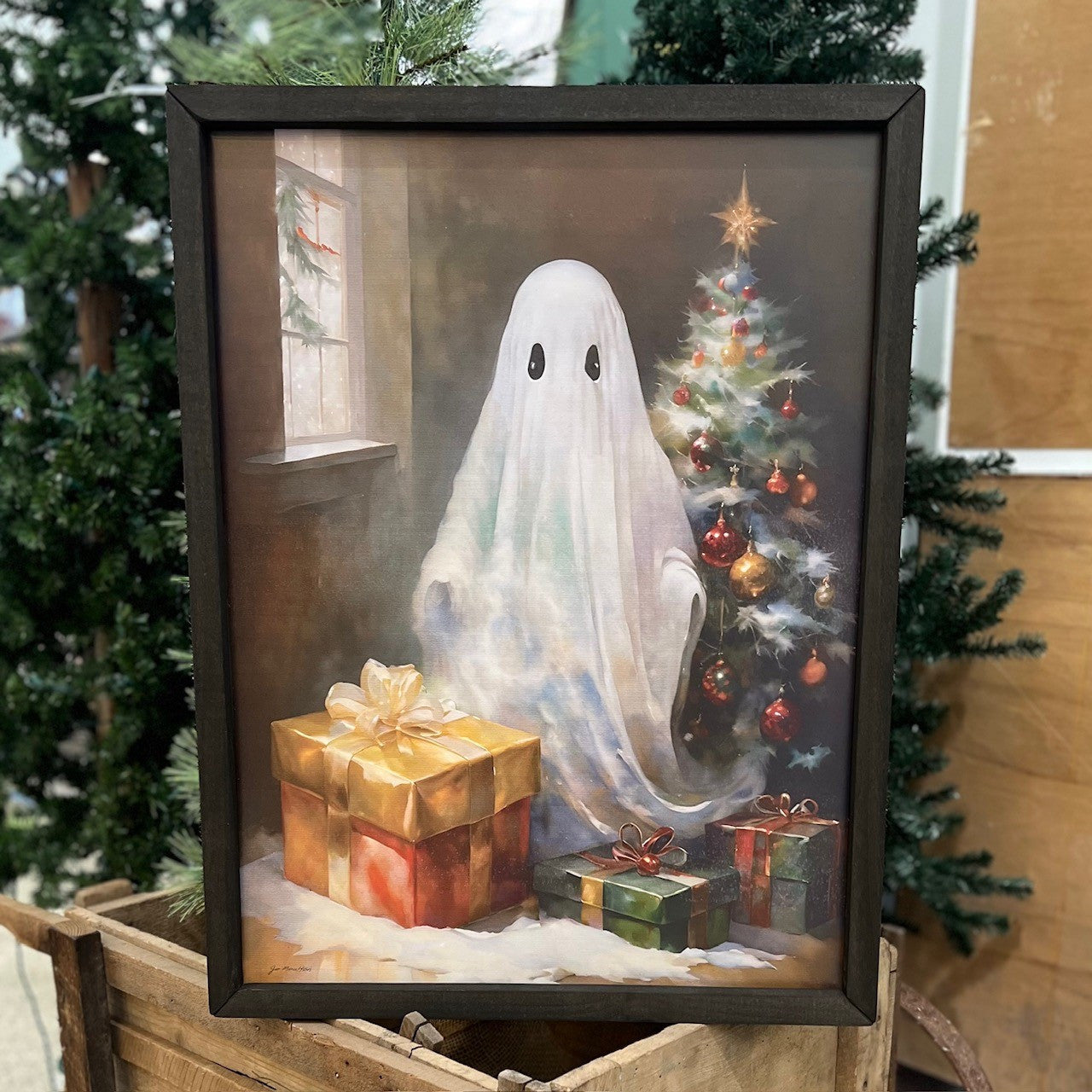 Christmas Carousel Collection - 18" x 24" Ghost of Christmas Morning Box Frame