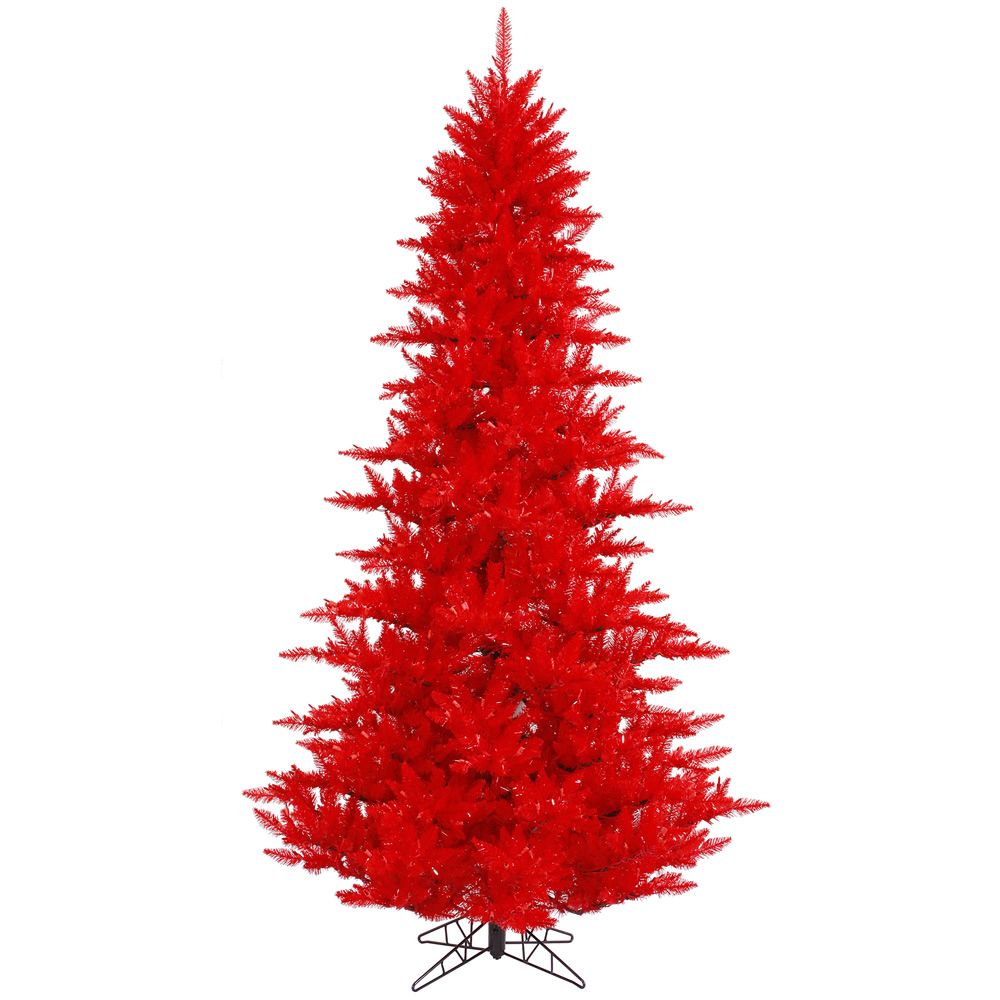 Vickerman 3' Red Fir Artificial Christmas Tree, Unlit