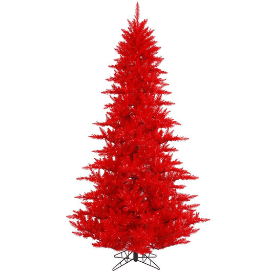 Vickerman 3' Red Fir Artificial Christmas Tree, Unlit