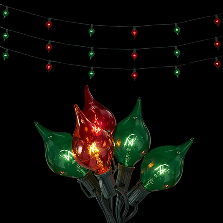 Raz 2022 14' Connectable Shiny Kismet String Lights W/15 Red Lights