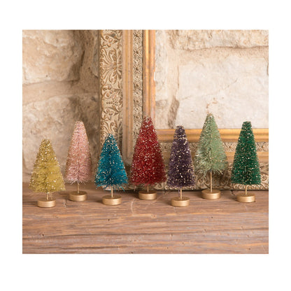 Bethany Lowe Jewel-Tide Bottle Brush Tree Mini Set Of 7