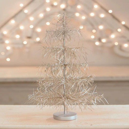 Bethany Lowe Icicle Shiny Trim Tree 18"