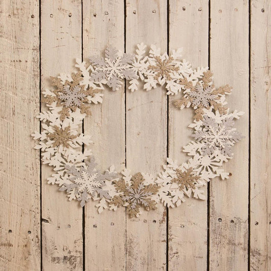 Bethany Lowe Silver And Gold Snowflake Wreath