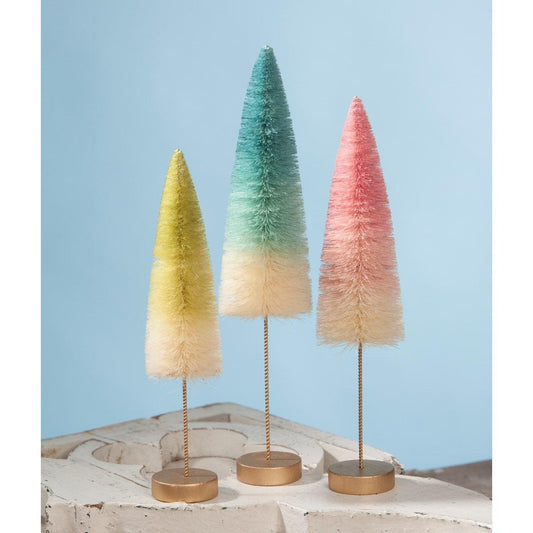 Bethany Lowe Spring Ombre Trees Set Of 3