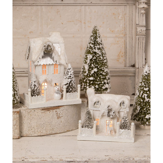 Bethany Lowe Ivory Cottage Medium Assortment Of 2