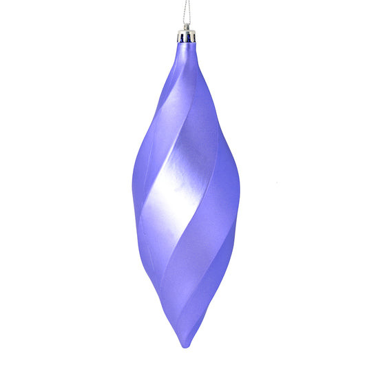 8" Lavender Matte Swirl Finial Ornament