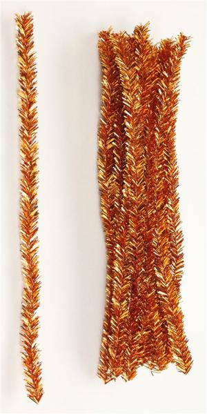 12"L X 20MM PENCIL TINSEL STEM 25EA/BG, METALLIC COPPER