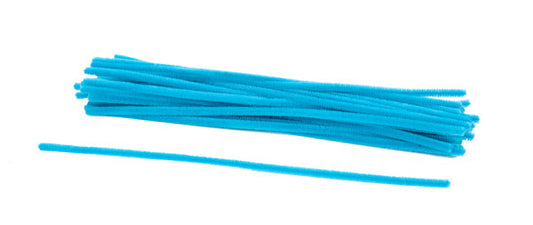 20"L X 6MM CHENILLE STEMS 50EA/BG, TEAL