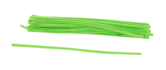 20"L X 6MM CHENILLE STEMS 50EA/BG, LIME GREEN