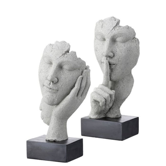 Regency International Resin Hand & Face Bust 11.25", Set Of 2, Assortment