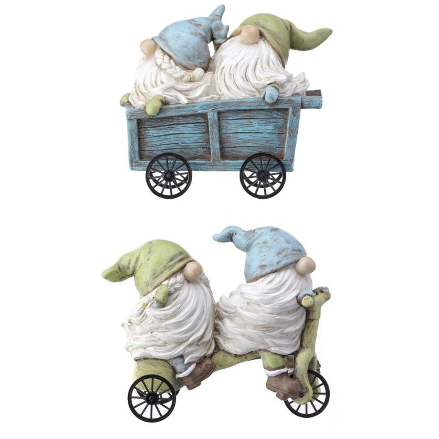 Regency International Resin Travelling Gnome Couple 4.75", Set Of 2, Assortment