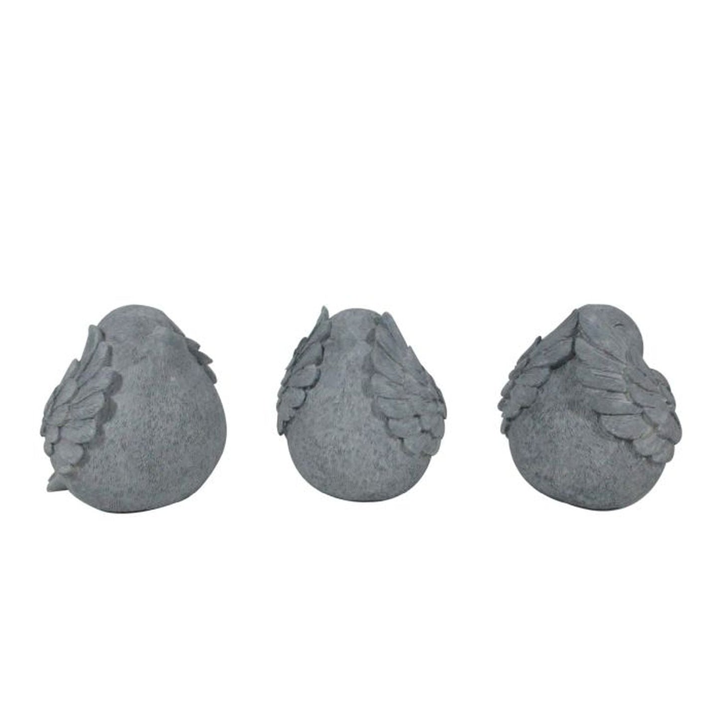 Regency International Resin See/Hear/Speak Bird 5", Set Of 3, Assortment