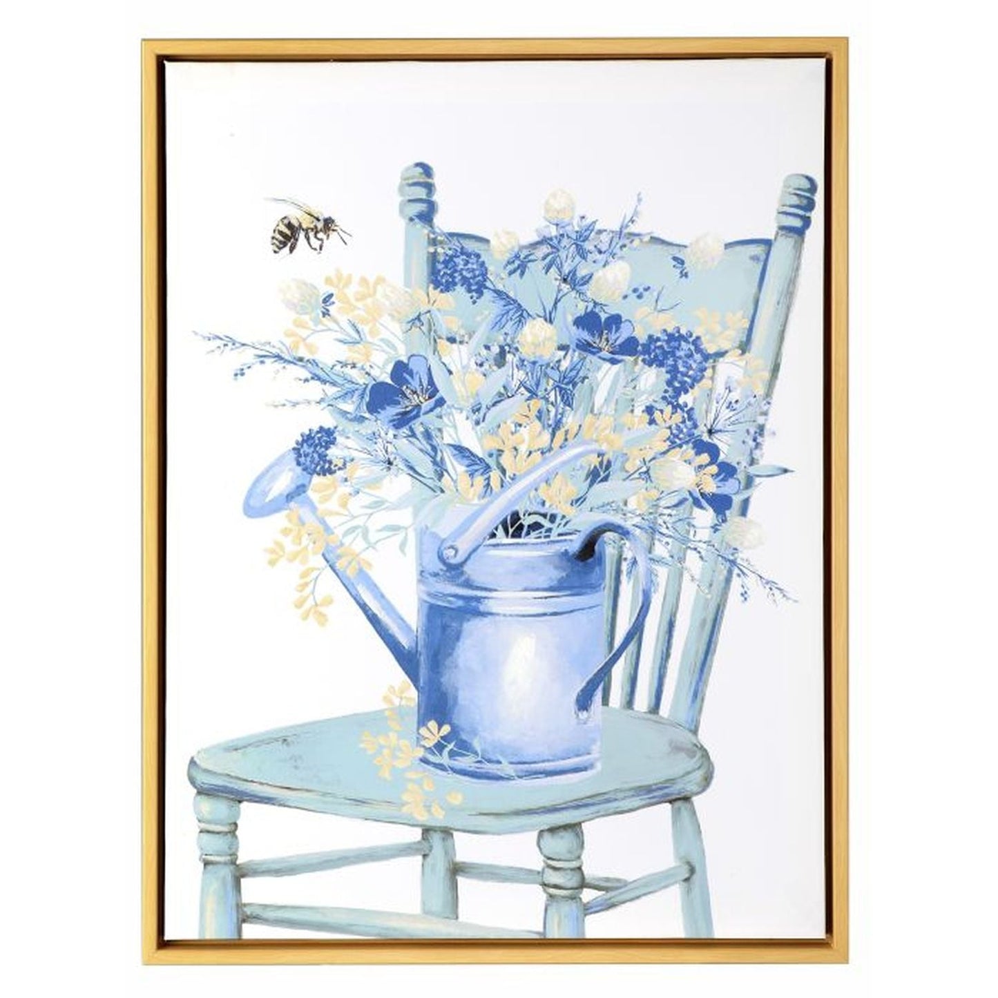 Regency International Framed Flower Can On Chair Canvas 15X19.5"T