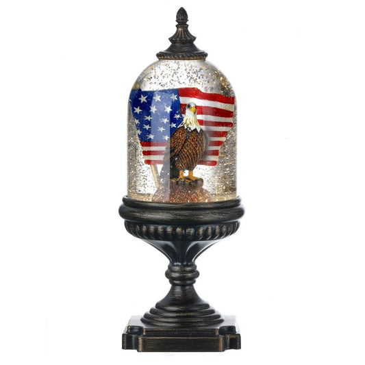 Regency International Bald Eagle & Flag Water Globe With USB 12.5"