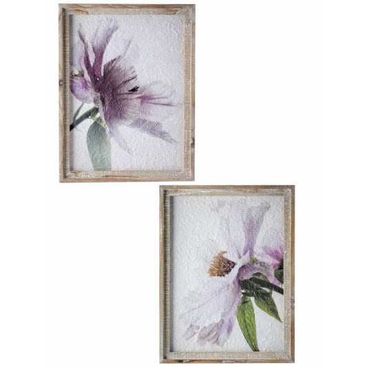 Regency International Wood Frame Tree Peony 12.5X16.5", Set Of 2, Assortment