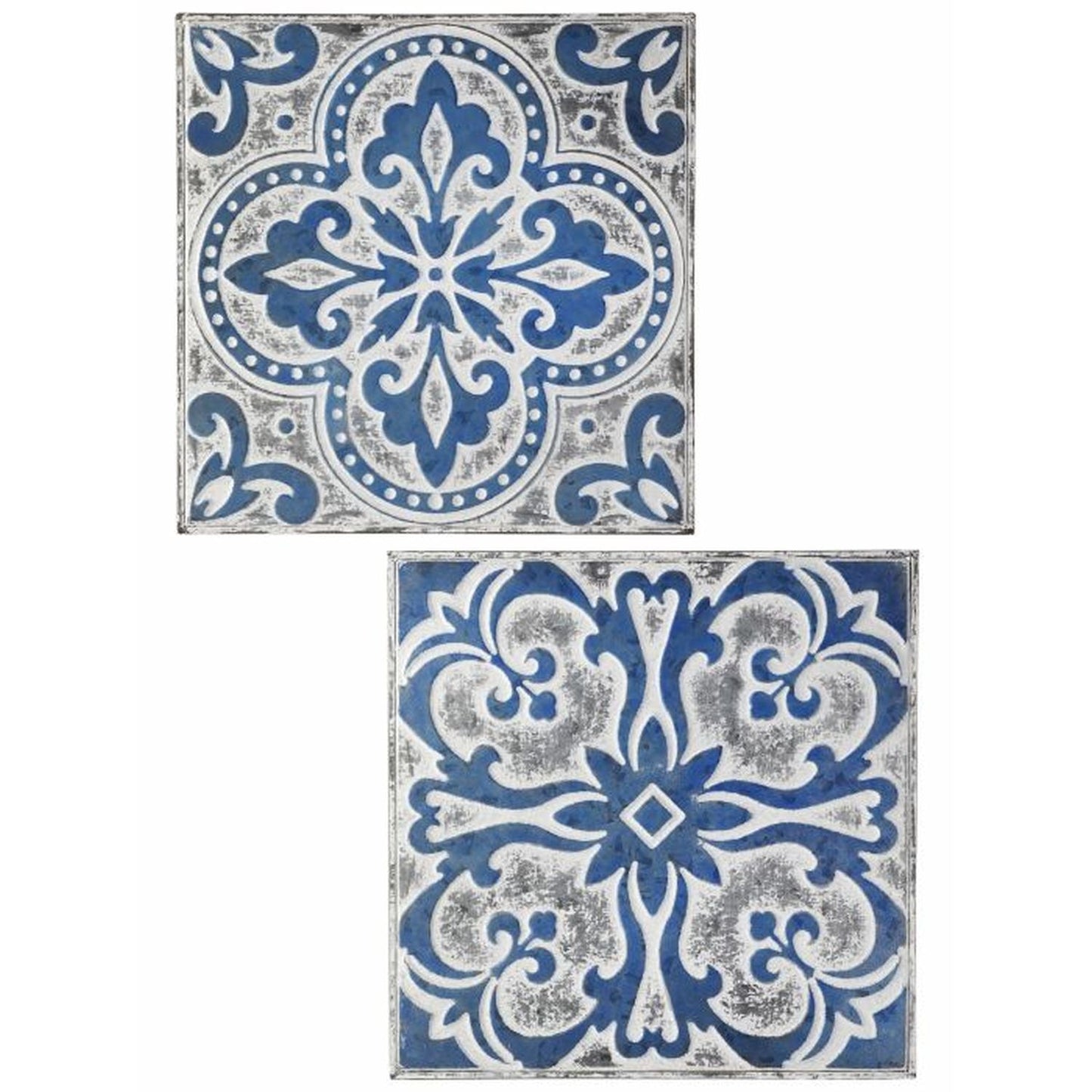 Regency International Metal Patterned Ceiling Tile 14X14", Set Of 2, Assortment