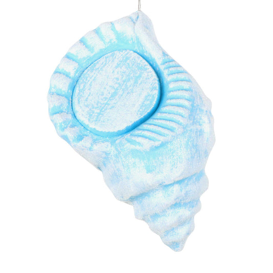 Santa's Sweet Shoppe Collection 10" Turquoise Conch Shell Ornament