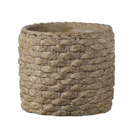 Regency International Cement Braided Pot 7"X6.5"T.