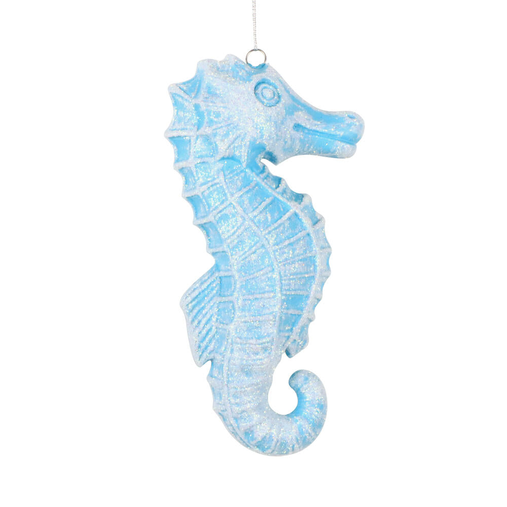 Santa's Sweet Shoppe Collection 6.5" Turquoise Seahorse Ornament