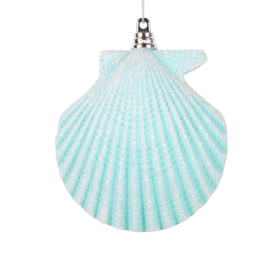 Santa's Sweet Shoppe Collection 4" Seafoam Green Seashell Ornament