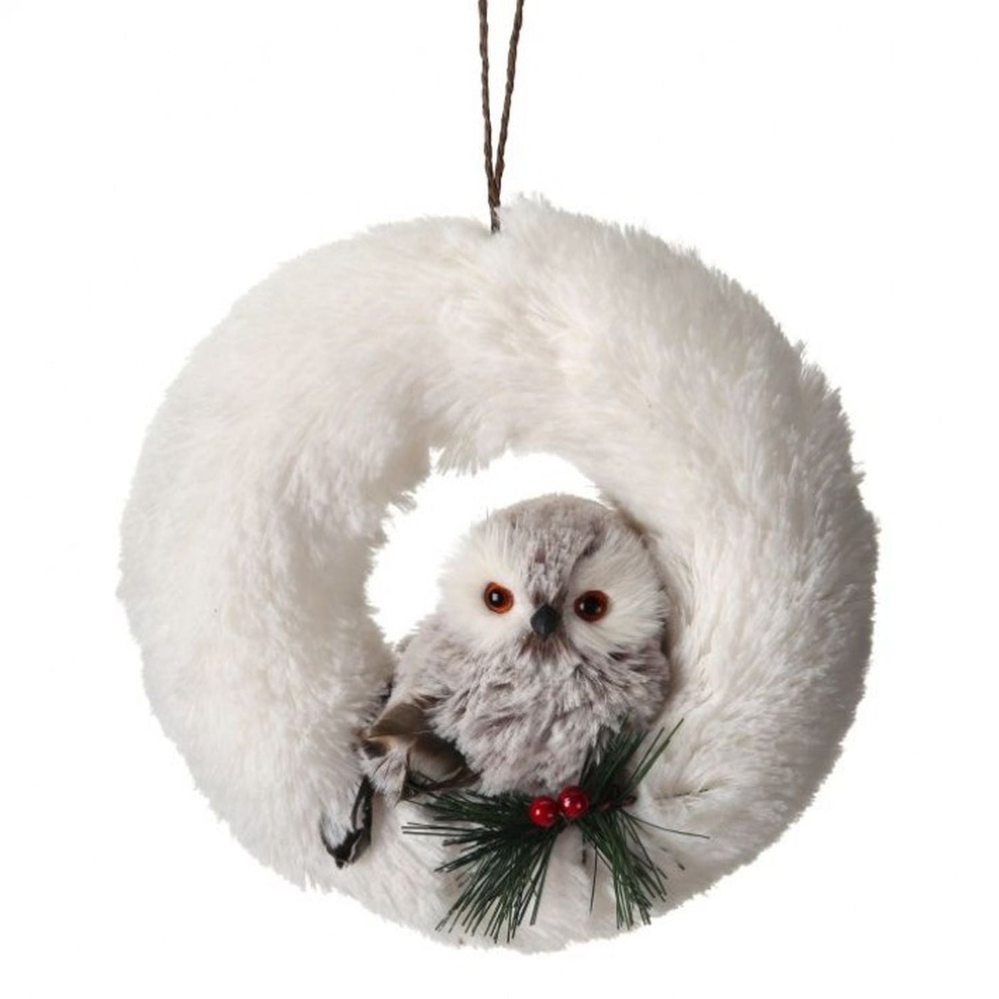 Regency International 8.5" Snow Owl Wreath Ornament.