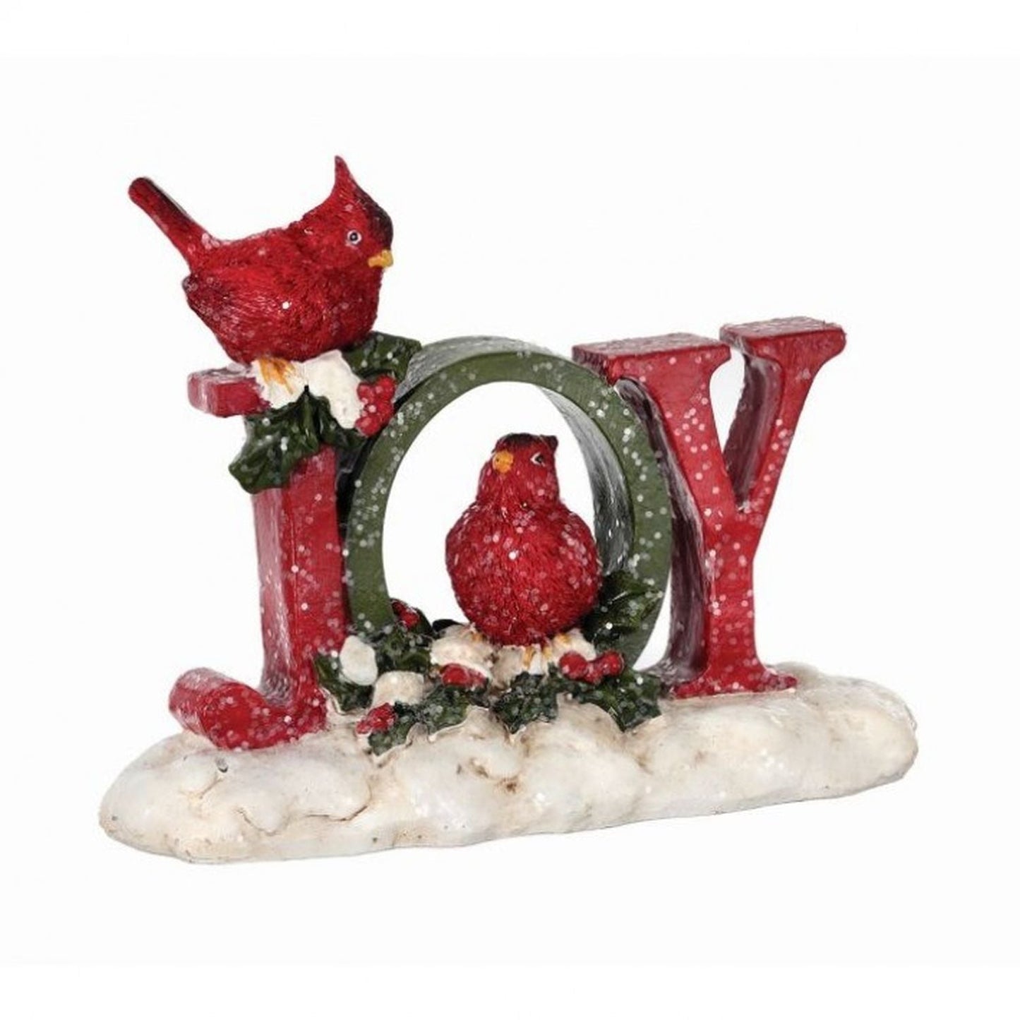 Regency International 6" Resin "Joy" With Cardinals On Snow.