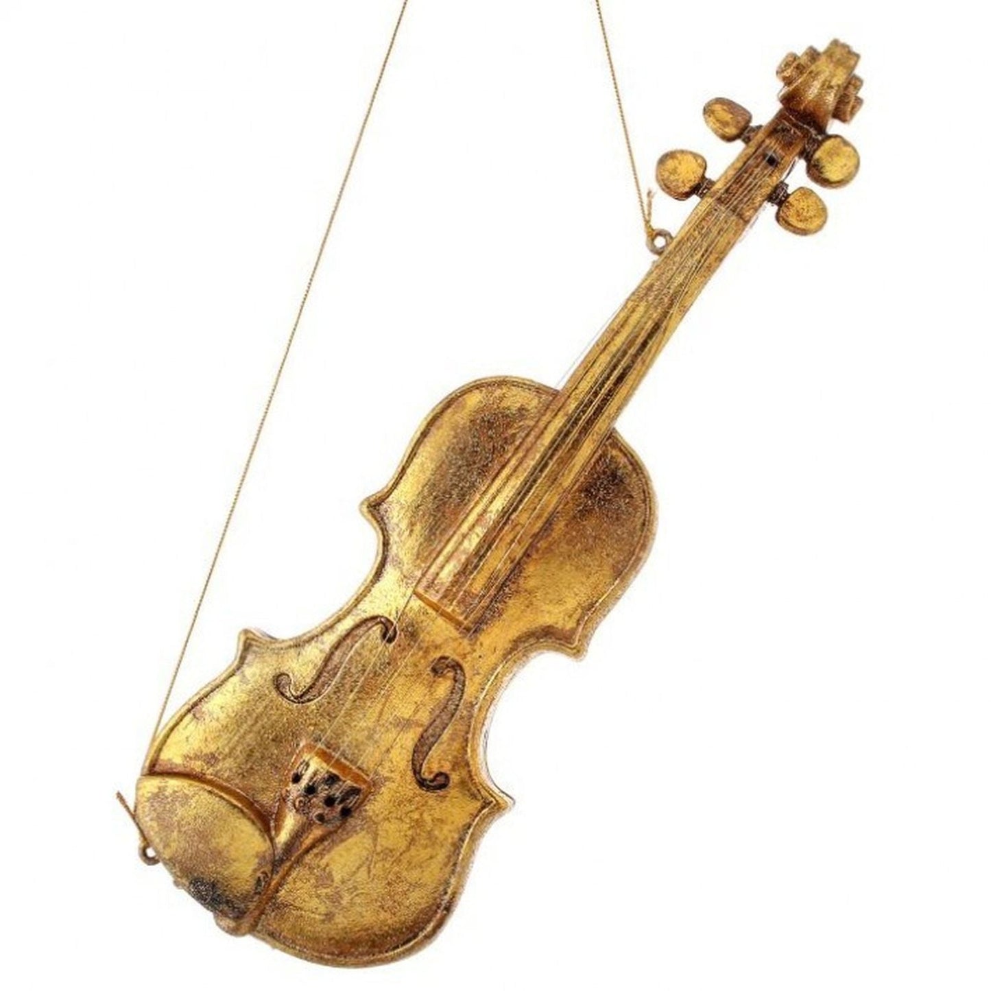 Regency International Gilded Plastic Violin Ornament