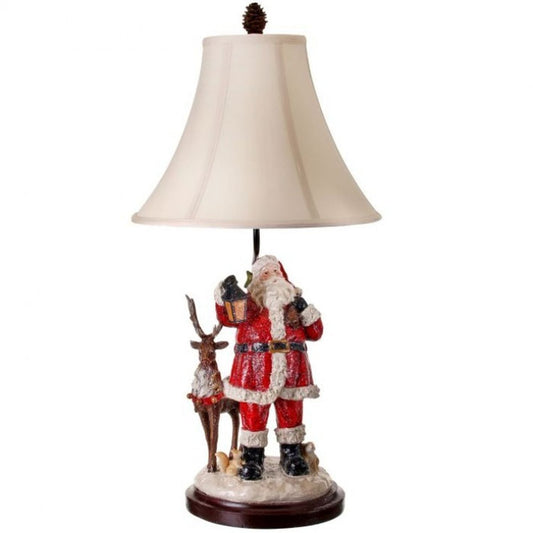 Regency International 29" Resin Santa With Forest Friends Lamp Ul