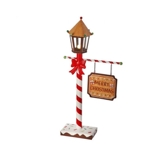 Regency International Gingerbread Lamp/Sign, 21 inches, Multi-Color, Metal