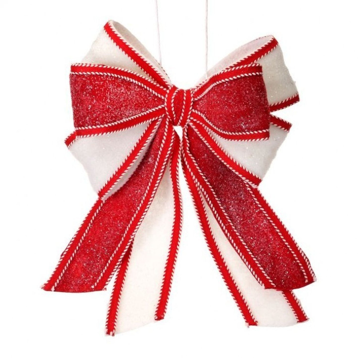 Regency International 16" Frosted Candy Stitch Bow With Wires.