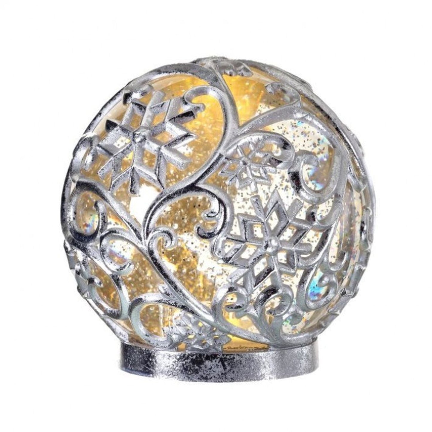 Regency International 6.5" Led Battery Operated Timer Snowflake Water Globe USB